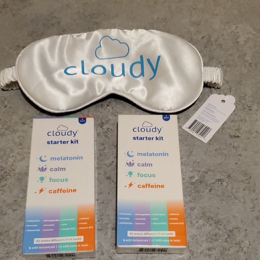 Cloudy Sleep Mask and Starter Kit - White